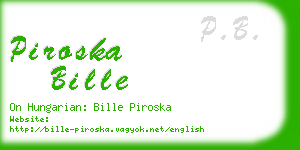 piroska bille business card